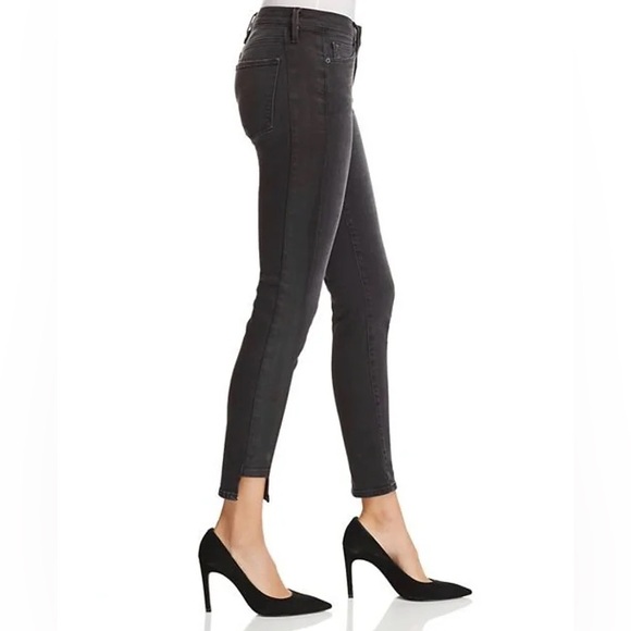 Frame Denim Le Skinny De Jeanne Tuxedo Stripe Jeans Dunlop Coated Tux Size 27 - Picture 10 of 10